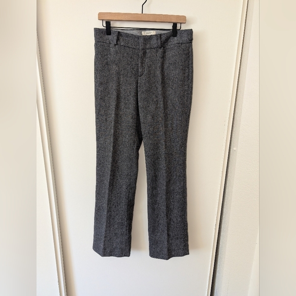 Banana Republic Pants - Banana Republic Womens 4 The Martin Fit Pants Tweed Wool Blend Trousers Gray